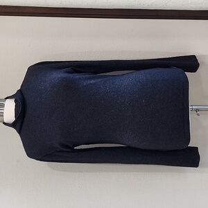 Prada Italian Cashmere Blend Sweater Gray Charcoal Funnel Neck Sweater